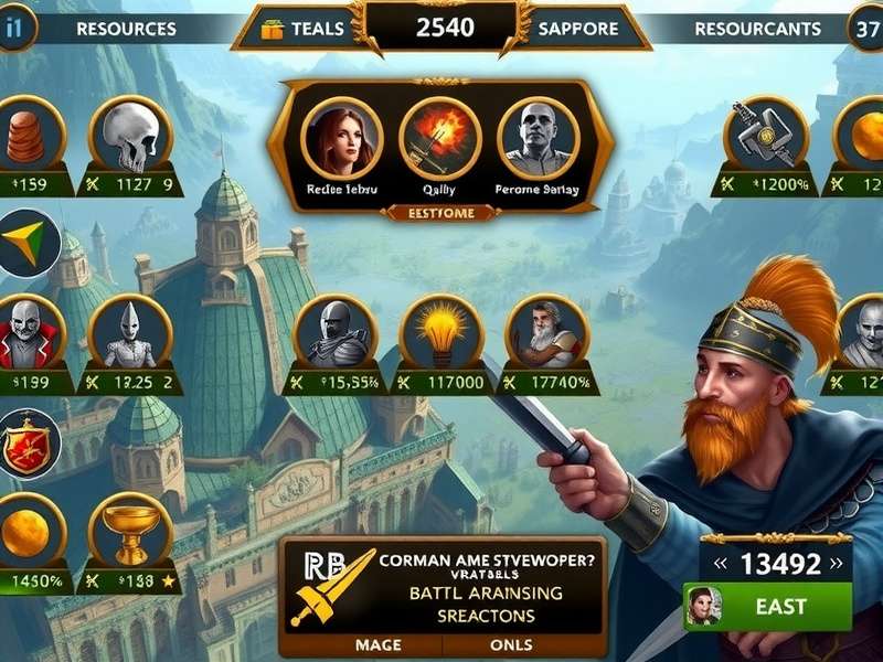 Dominant Conquest gameplay screenshot showing battle strategy